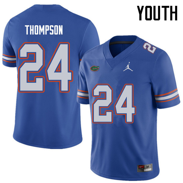 Jordan Brand Youth #24 Mark Thompson Florida Gators College Football Jerseys Sale-Royal - Click Image to Close